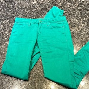 Smart set skinny bright green jeans 25